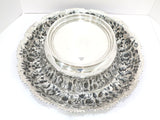 18 in - Sterling Silver S. Kirk & Son Antique Floral Repousse Bowl / Centerpiece