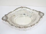 14 3/8 in - Sterling Silver Howard Sterling Co. Antique Oval Serving Basket