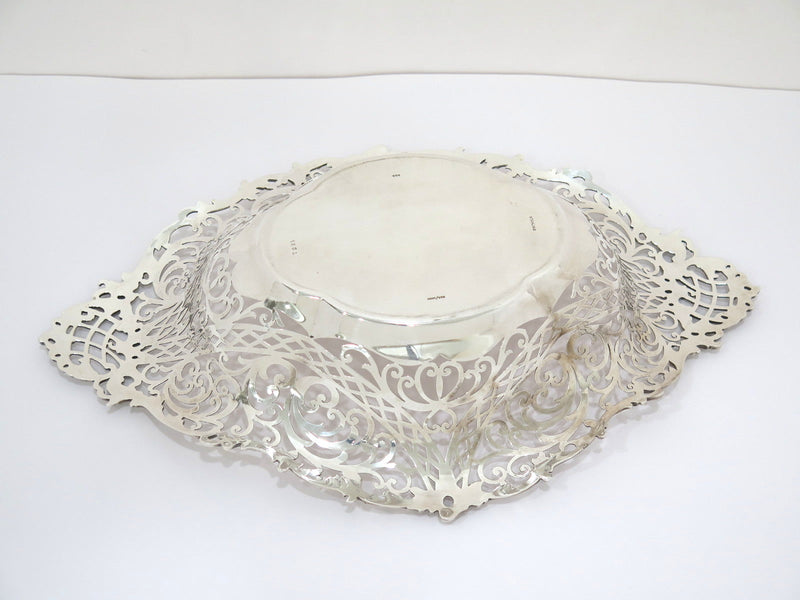 14 3/8 in - Sterling Silver Howard Sterling Co. Antique Oval Serving Basket