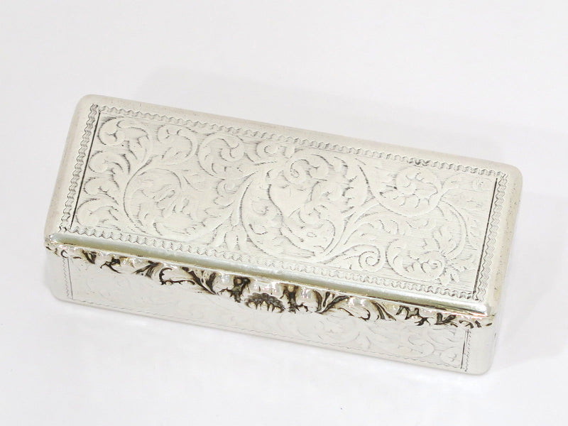 3.25" European Silver Gilt Interior Antique Austrian 1830-1839 Floral Snuff Box