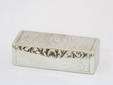 3.25" European Silver Gilt Interior Antique Austrian 1830-1839 Floral Snuff Box