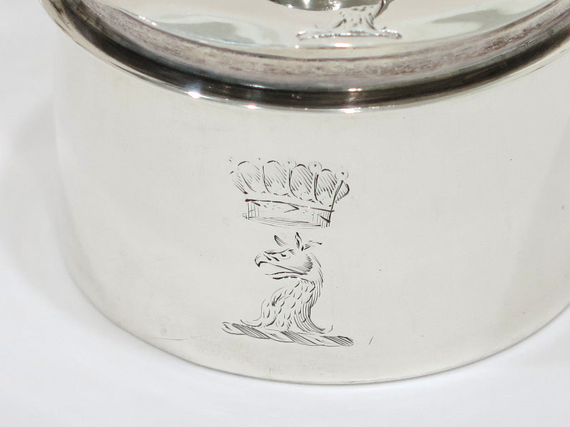 Sterling Silver Antique English 1773 Heraldic Coat of Arms Griffin Samovar