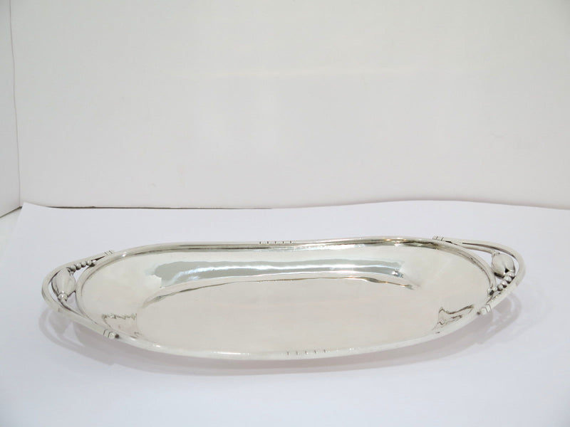 13.5 in - Sterling Silver De Matteo Vintage Floral Oval Serving Dish