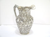 10.25 in Sterling Silver Baltimore Silversmiths Antique Floral Repousse Pitcher