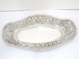 15.5" Sterling Silver Baltimore Silversmiths Antique Floral Repousse Large Dish