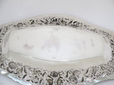 15.5" Sterling Silver Baltimore Silversmiths Antique Floral Repousse Large Dish