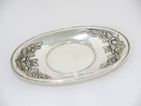 Sterling Silver S. Kirk & Son Antique Floral Repousse Gravy Boat w/ Saucer