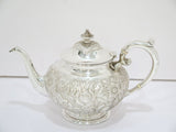 5 pc Sterling Silver S. Kirk & Son Antique Floral Repousse Tea / Coffee Service