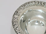 5 in Sterling Silver S. Kirk & Son Antique Floral Repousse Footed Candy Nut Dish