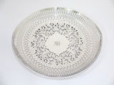 10 in Sterling Silver Roger Williams Antique Floral Openwork Platter w/ Handles