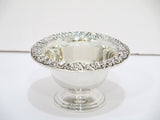 5 in Sterling Silver S. Kirk & Son Antique Floral Repousse Footed Candy Nut Dish