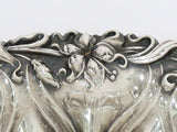 6 in Sterling Silver Meriden Britannia Antique Lily Flower Round Candy Nut Dish