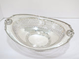 15 in Sterling Silver Gorham Antique Scallop Ornament Footed Oval Serving Basket