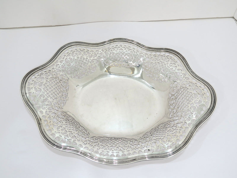 15 3/8" Sterling Silver Tiffany & Co. Antique Scroll Openwork Wavy Serving Bowl