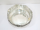 10.5" Sterling Silver Dominick & Haff Antique Poppy Flower Openwork Serving Bowl