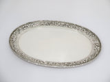 9.5 in Sterling Silver S. Kirk & Son Antique Floral Repousse Oval Serving Plate