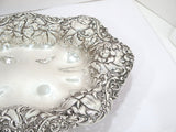 18.25 in - Sterling Silver Gorham Antique Flower-Decorated Footed Serving Bowl