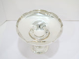 9.25 in - Sterling Silver Antique American Floral-Shaped Foot Wavy Rim Tazza