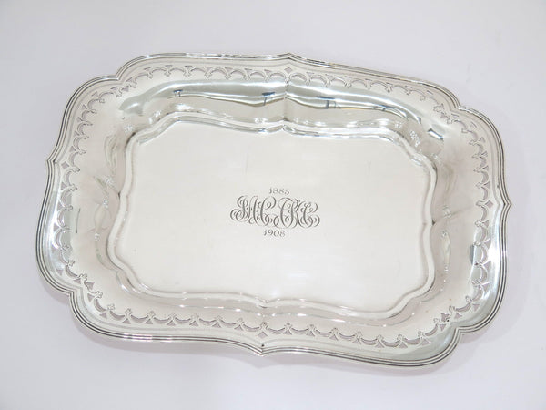 12 in - Sterling Silver Tiffany & Co. Antique c. 1908 Openwork Wavy Platter