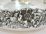 10.5" Sterling Silver Dominick & Haff Antique Poppy Flower Openwork Serving Bowl