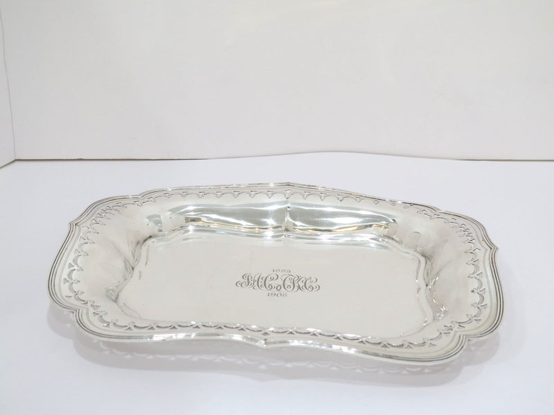 12 in - Sterling Silver Tiffany & Co. Antique c. 1908 Openwork Wavy Platter