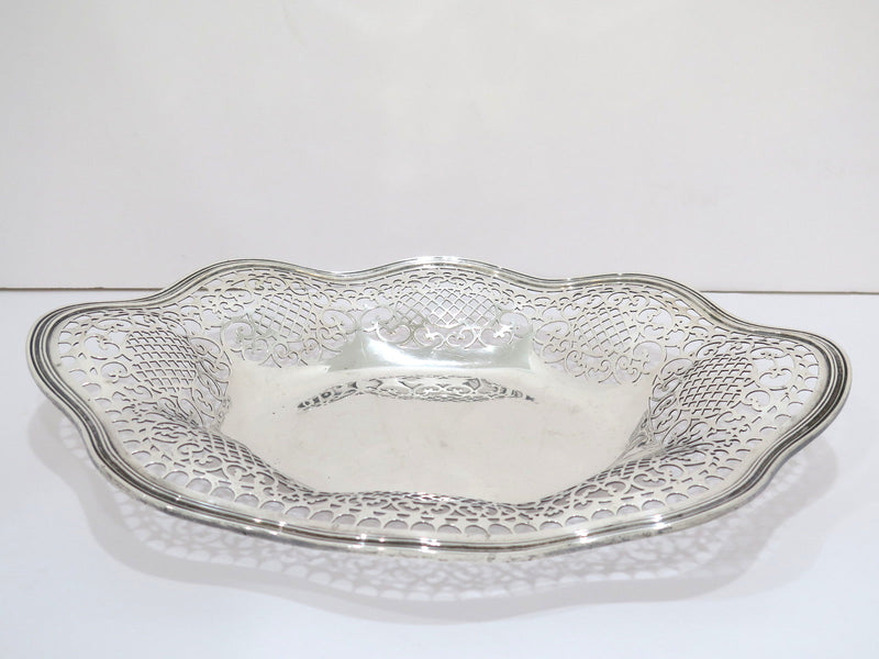 15 3/8" Sterling Silver Tiffany & Co. Antique Scroll Openwork Wavy Serving Bowl