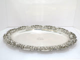 20.5 in - Sterling Silver S. Kirk & Son Antique Floral Repousse Large Platter