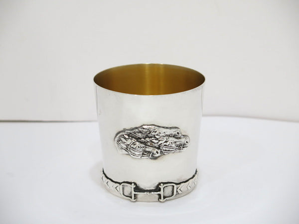 3.5 in - Sterling Silver Tiffany & Co. Vintage Horse-Themed Cup