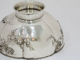 4 3/8 in Sterling Silver Kuhn & Komor, Japan Antique Plum Blossom Candy Nut Dish