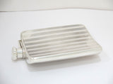 6.25 in - Sterling Silver Tiffany & Co. Antique Striped Flask