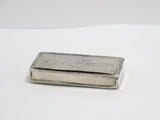3 1/8 in - Sterling Silver Antique English Scroll Decorated Snuff Box