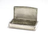 3 1/8 in - Sterling Silver Antique English Scroll Decorated Snuff Box