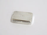 2 3/8 in - Sterling Silver Gilded Interior Antique English Snuff Box