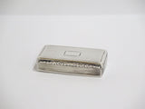 2.75 in - Sterling Silver Gilded Interior Antique English Snuff Box