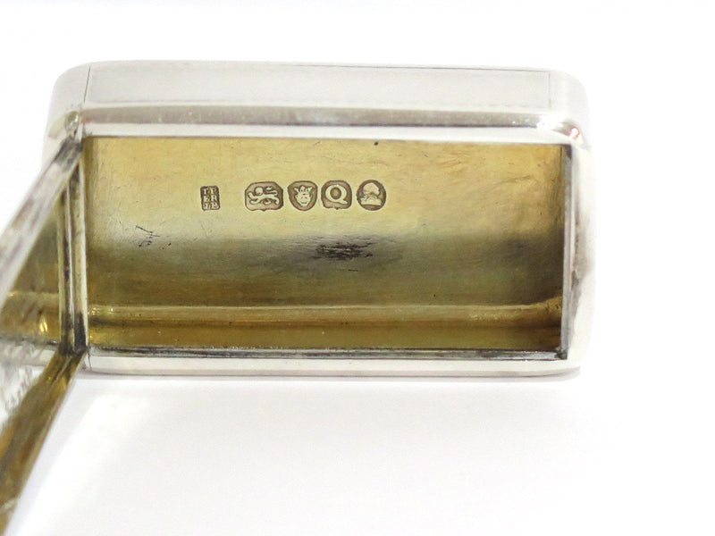 2.5 in Sterling Silver Gilded Interior Antique English London 1811 Snuff Box