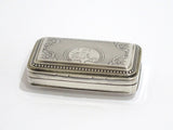 2 7/8 in - Sterling Silver Albert Coles & Co. Antique c. 1871 Ornate Snuff Box