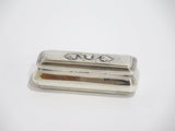 3.25 in - Sterling Silver Antique English Birmingham Three Cupids Snuff Box