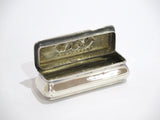 3.25 in - Sterling Silver Antique English Birmingham Three Cupids Snuff Box