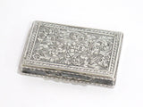 2 7/8 in - European Silver Antique German c. 1929 Floral Snuff Box