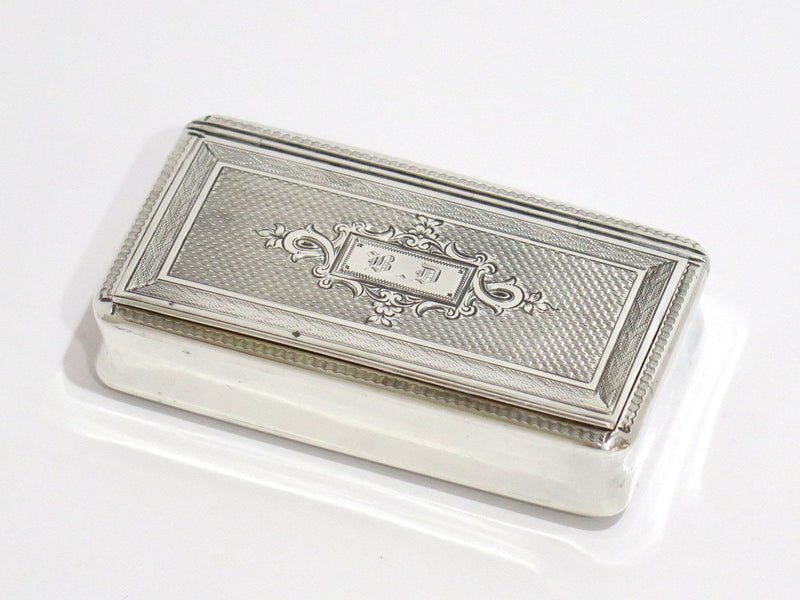 3 1/8 in Sterling Silver Gilded Interior Antique French c. 1890 Ornate Snuff Box