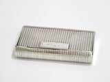 3.25" Sterling Silver Gilded Interior Antique Austrian Stripe Pattern Snuff Box