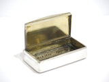 3 1/8 in Sterling Silver Gilded Interior Antique French c. 1890 Ornate Snuff Box
