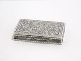 2 7/8 in - European Silver Antique German c. 1929 Floral Snuff Box