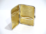 3.5" Sterling Silver Gilt Inside Antique American Stripe Pattern Cigarette Case