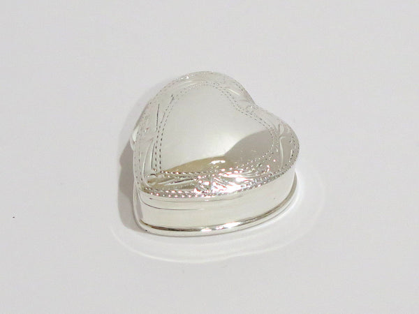 1 1/8 in - Sterling Silver Vintage Italian Heart-Shaped Pill Case