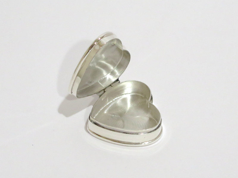 1 1/8 in - Sterling Silver Vintage Italian Heart-Shaped Pill Case