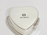 1 1/8 in - Sterling Silver Vintage Italian Heart-Shaped Pill Case