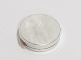 1 1/8 in - Sterling Silver Vintage Mesh Pattern Round Pill Case