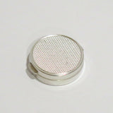 1 1/8 in - Sterling Silver Vintage Mesh Pattern Round Pill Case