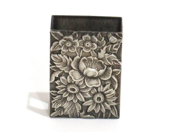 1 5/8 in - Sterling Silver S. Kirk & Son Antique Floral Repousse Match Box Case